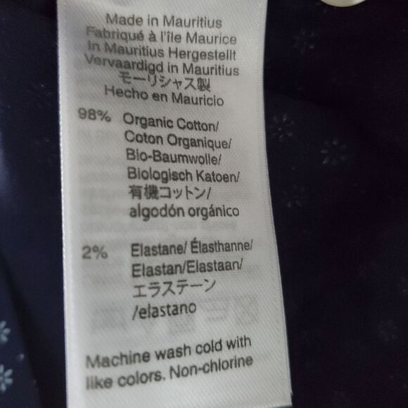 J. Crew Short Sleeve Navy Ditsy Button-down Shirt Size L NWT - Picture 6 of 6